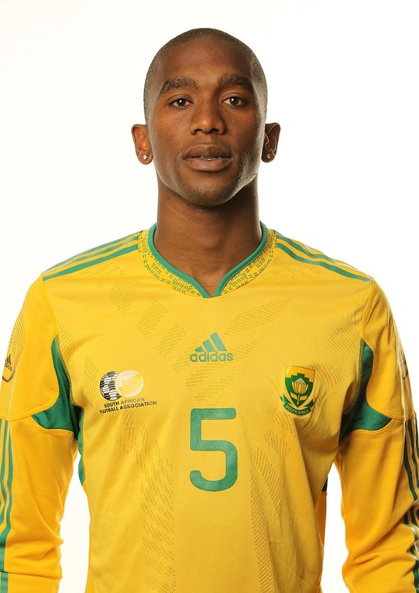 Anele Ngcongca posó para la FIFA en la previa de Sudáfrica 2010.