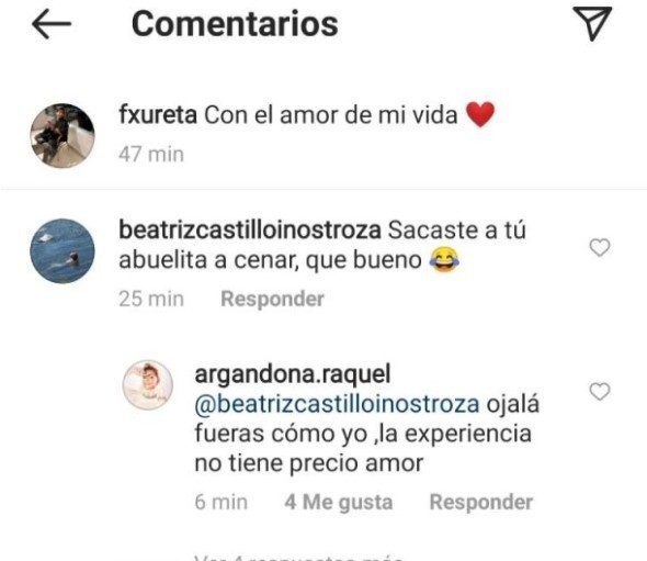 La respuesta de Raquel Argandoña a quien se burló de su pololo, Félix Ureta.