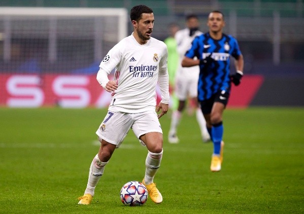 Eden Hazard es baja en el Real Madrid para la Champions League, donde pelean por un cupo contra el Inter de Milán de Alexis Sánchez y Arturo Vidal. Foto: Getty Images