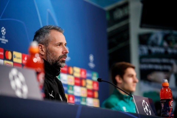 Marco Rose yFlorian Neuhaus adelantaron el duelo de este martes ante el Inter de Milán. Foto: Getty Images