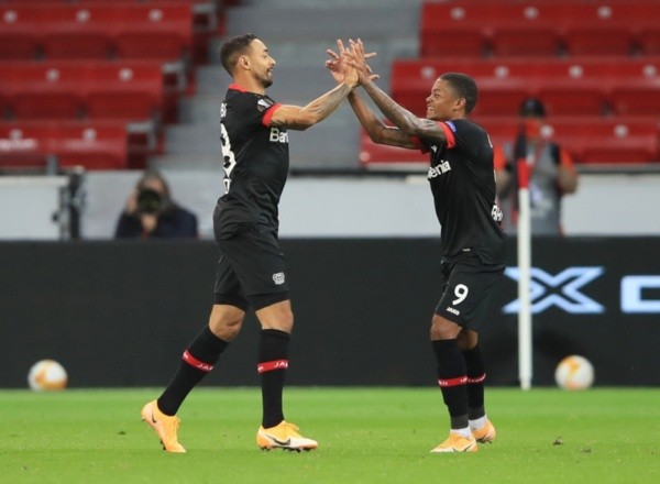 Bayer Leverkusen fue ampliamente superior ante el Niza en el partido de la primera vuelta de la fase de grupos. Foto: Getty.