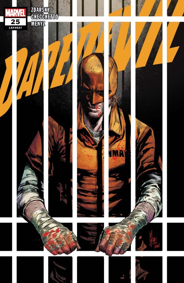 Portada de &quot;Daredevil #25&quot;, por Chip Zdarsky y Marco Checchetto.