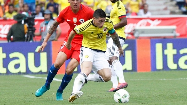 10 de Noviembre del 2016/BARRANQUILLA  durante el partido valido por la undecima fecha de las eliminatorias rumbo al mundial Rusia 2018, disputado entre las selecciones de Colombia vs Chile, jugado en el Estadio Roberto Melendez.FOTO: PABLO VERA LISPERGUER/AGENCIAUNO