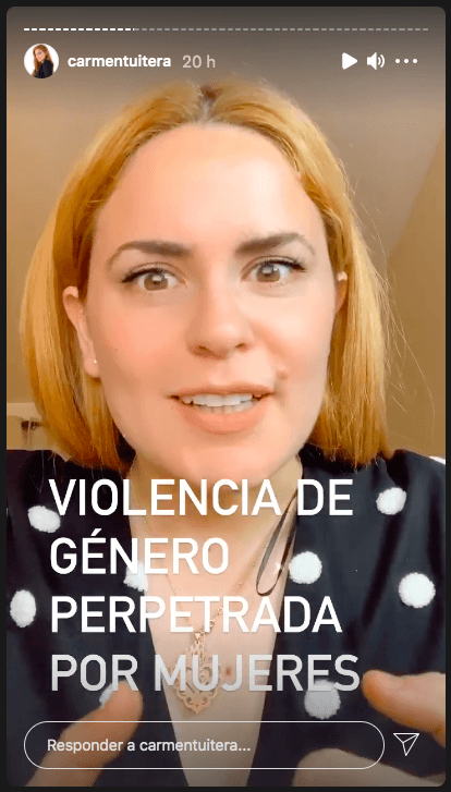 Carmen Tuitera en su comentario sobre el artículo de la Revista Paula, en sus historias de Instagram.(1)