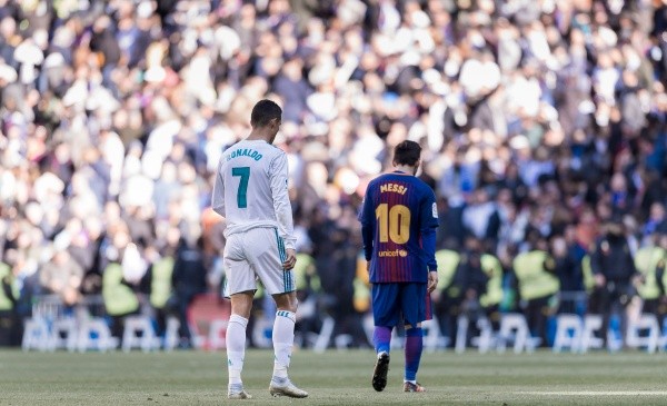 Cristiano Ronaldo y Lionel Messi, quienes formaron una linda rivalidad en el Real Madrid vs Barcelona, esta semana se vuelven a encontrar. (Foto: Getty)