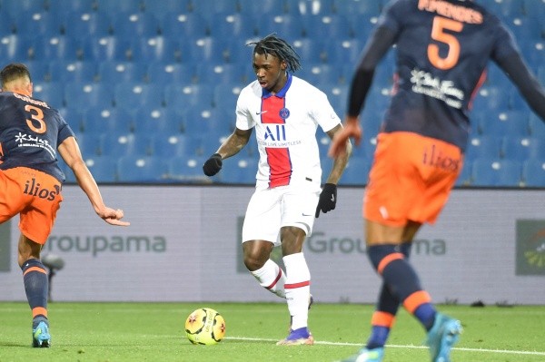 Moise Kean anotó un golazo para el PSG en el triunfo ante Montpellier. Foto: Getty Images
