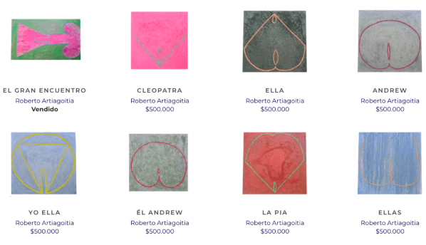 La pinturas de El Rumpy en la Galería Montegrande.