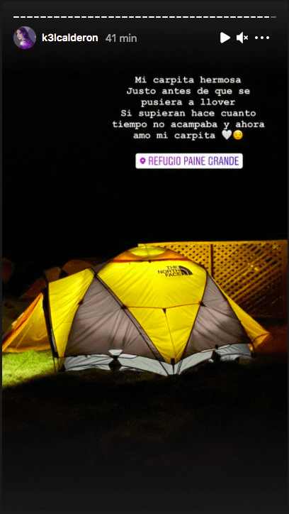 Kel Calderón en el viaje al que fue invitada por Claudio Iturra, por las Torres del Paine.(5)