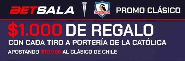 Una promoción especial tiene Betsala para el clásico de Universidad Católica vs Colo Colo. ¿Te la juegas? | Foto: Betsala.
