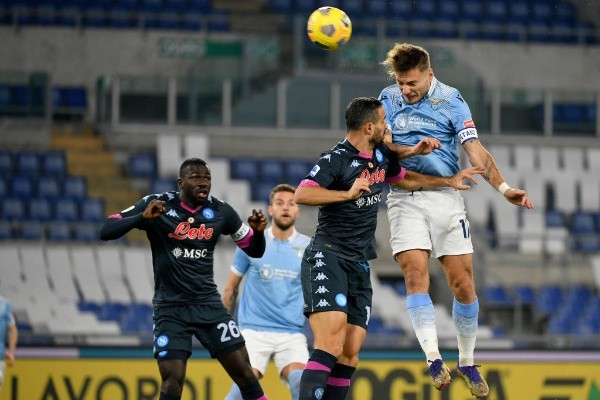 Ciro Immobile estuvo intratable y fue la figura de la Lazio ante el Napoli. Foto: Getty Images
