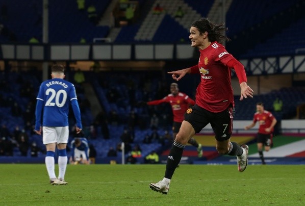 El Everton cayó sobre la hora ante el Manchester United en los cuartos de final de la Carabao Cup. Foto: Getty images.