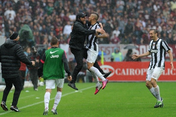 Arturo Vidal y Antonio Conte forjaron una gran relación desde su época en la Juventus. Foto: Getty Images