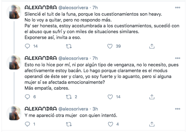 Las últimas publicaciones de@aleosorivera sobre sus afirmaciones en contra de@TheRealLarryMoe.