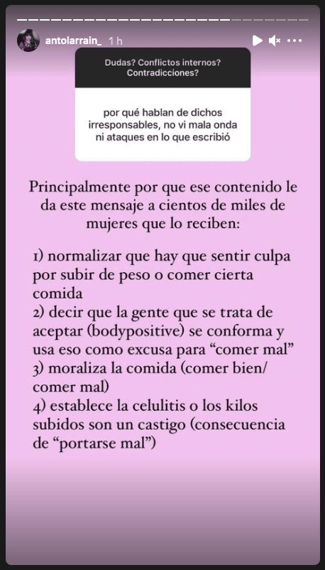 Las nuevas reacciones de Antonia Larraín por la polémica de Daniela Castro en Instagram.(2)