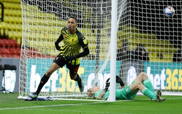 Joao Pedro celebra su gol con Watford - Getty