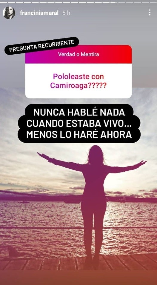 La historia de Francini Amaral sobre Felipe Camiroaga.