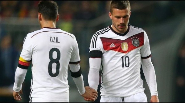 Ozil y Podolski ganaron la Copa MUndial de 2014 con Alemania.