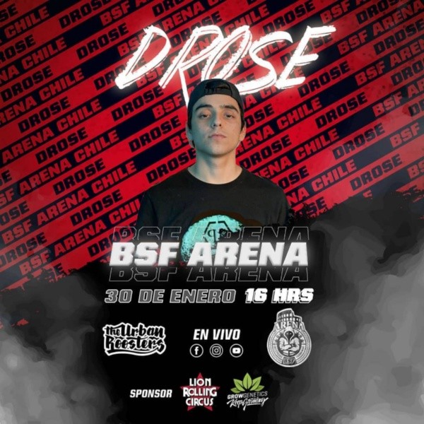 Drose tendrá un especial regreso tras su descenso de FMS Chile en el 2019. (Foto: BSF Chile)