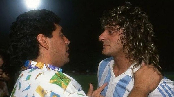 Diego Maradona y el Turco García en los 90s (Foto:Instagram)