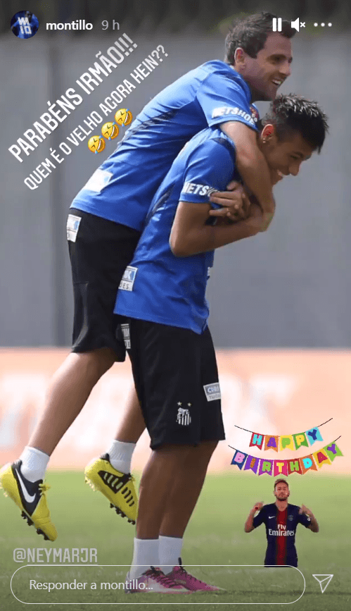 Saludo de Montillo a Neymar