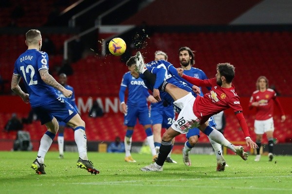 Manchester United y Everton dieron dura batalla en su empate 3-3. Foto: Getty Images