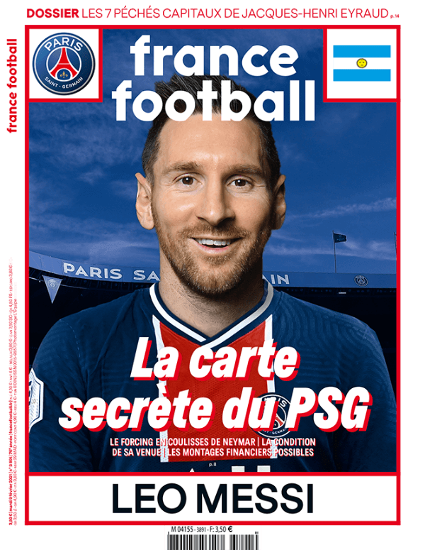 La polémica portada de France Football con Lionel Messi en PSG