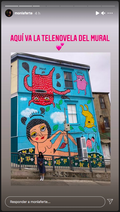 La &quot;telenovela&quot; de irónico relato que compartió Mon Laferte en su Instagram, por la polémica que generó su mural en Valparaíso.(1)