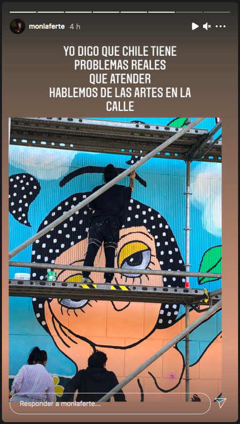 La “telenovela” de irónico relato que compartió Mon Laferte en su Instagram, por la polémica que generó su mural en Valparaíso.(5)