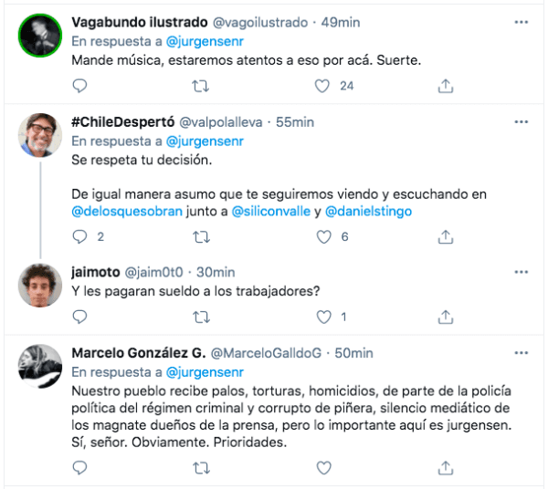 Las reacciones al cierre de la cuenta de Mauricio Jürgensen en Twitter.(1)