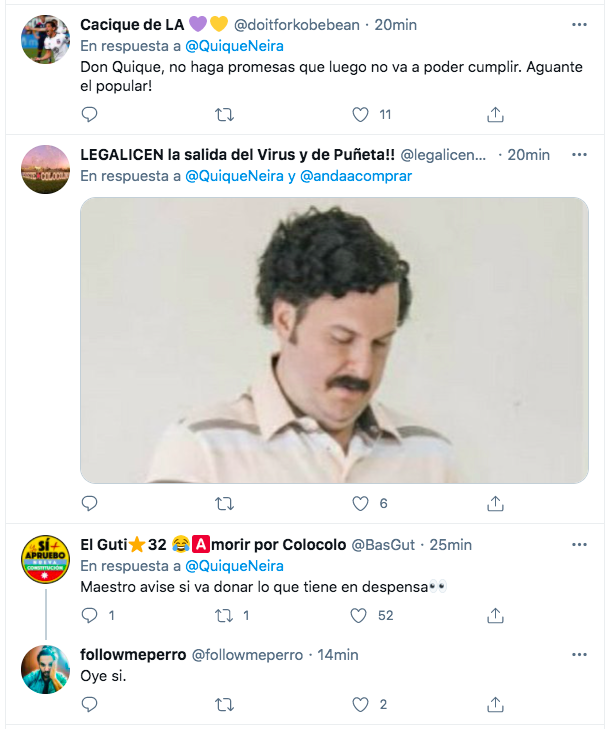 Las reacciones que detonó la apuesta de Quique Neira sobre el futuro de Colo Colo.(12)
