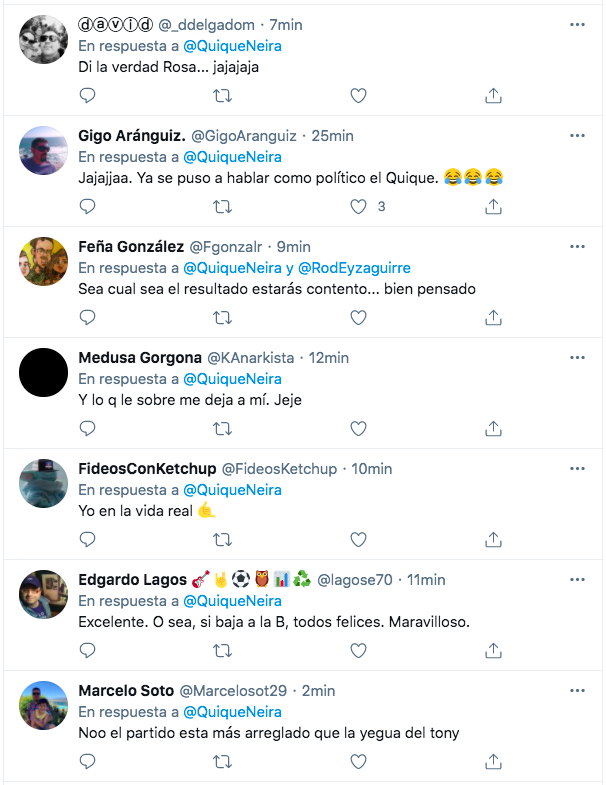 Las reacciones que detonó la apuesta de Quique Neira sobre el futuro de Colo Colo.(11)