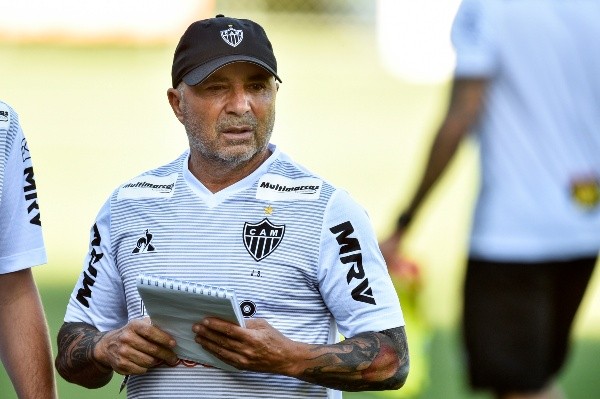 VESPASIANO, BRAZIL - MARCH 9: Presentation of the new Atletico MG coach. Jorge Sampaoli is Argentine and was coach of the Argentina and Chile teams, in the last two World Cups. Presentation at AtlŽtico MG's training center on March 9, 2020 in Vespasiano, Brazil. (Photo by Pedro Vilela/Getty Images) *** Local Caption *** Jorge Sampaoli-Not Released (NR)