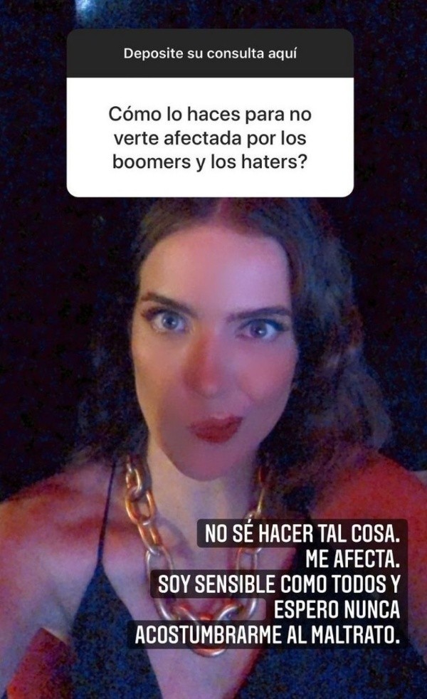 La sinceridad de Millaray Viera en la historia de su Instagram.