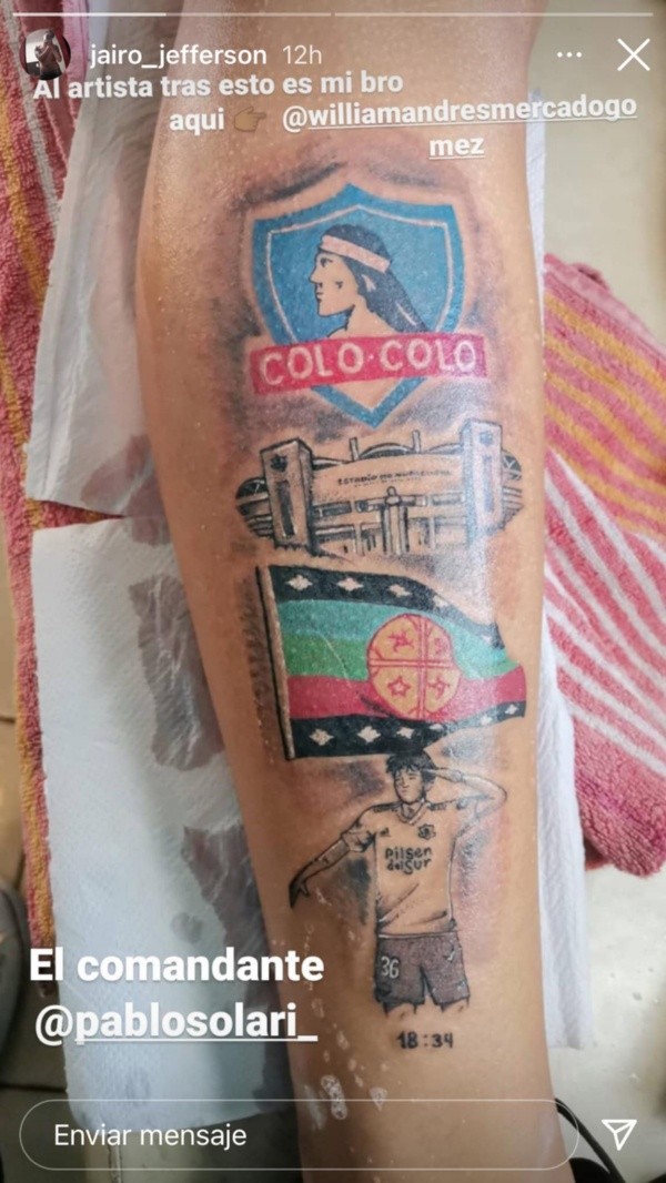 Solari compartió el homenaje del hincha en sus redes sociales.