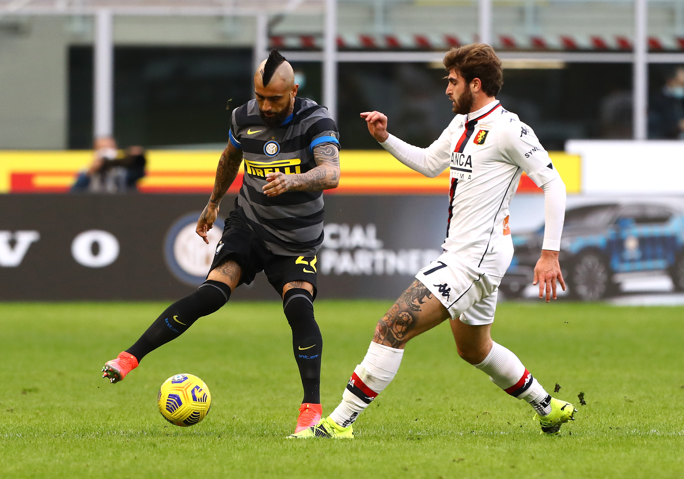 Vidal entró en el tramo final del partido ante Genoa - Getty