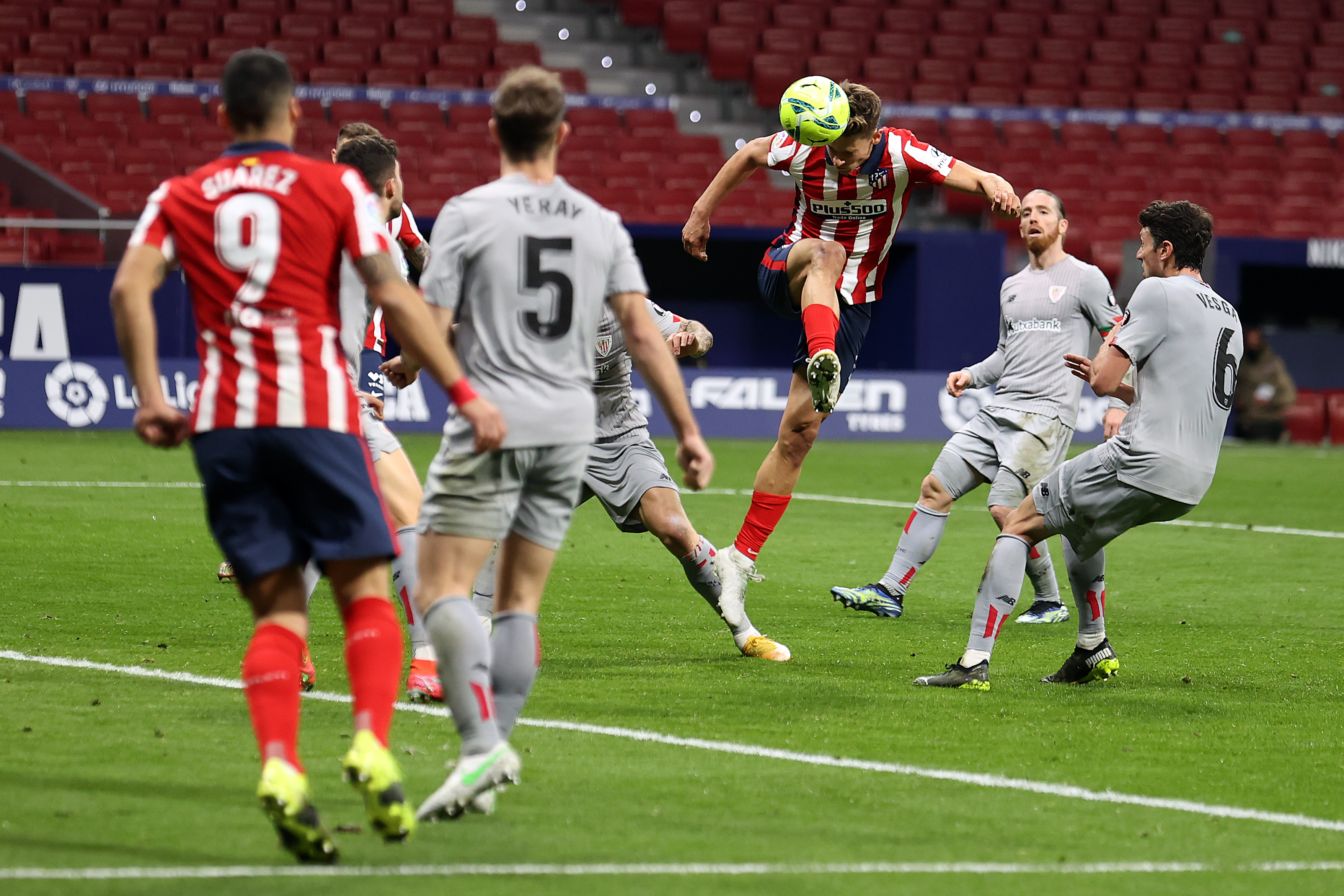 Marcos Llorente llenó de vida al Atlético en el final del primer tiempo. Foto: Getty Images