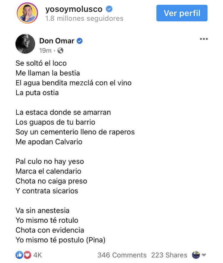 La polémica publicación de Don Omar sobre el manager de Daddy Yankee, Raphy Pina.
