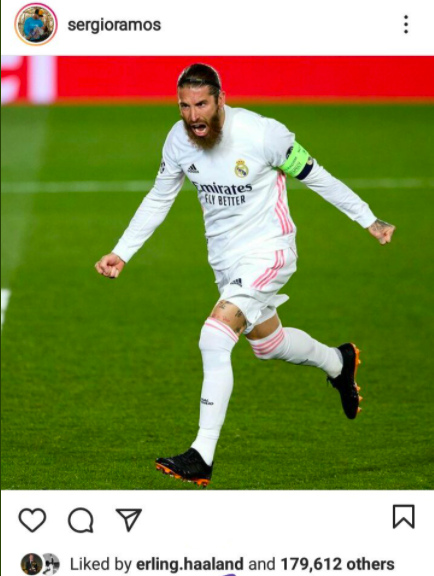 El “like” de Haaland a Ramos