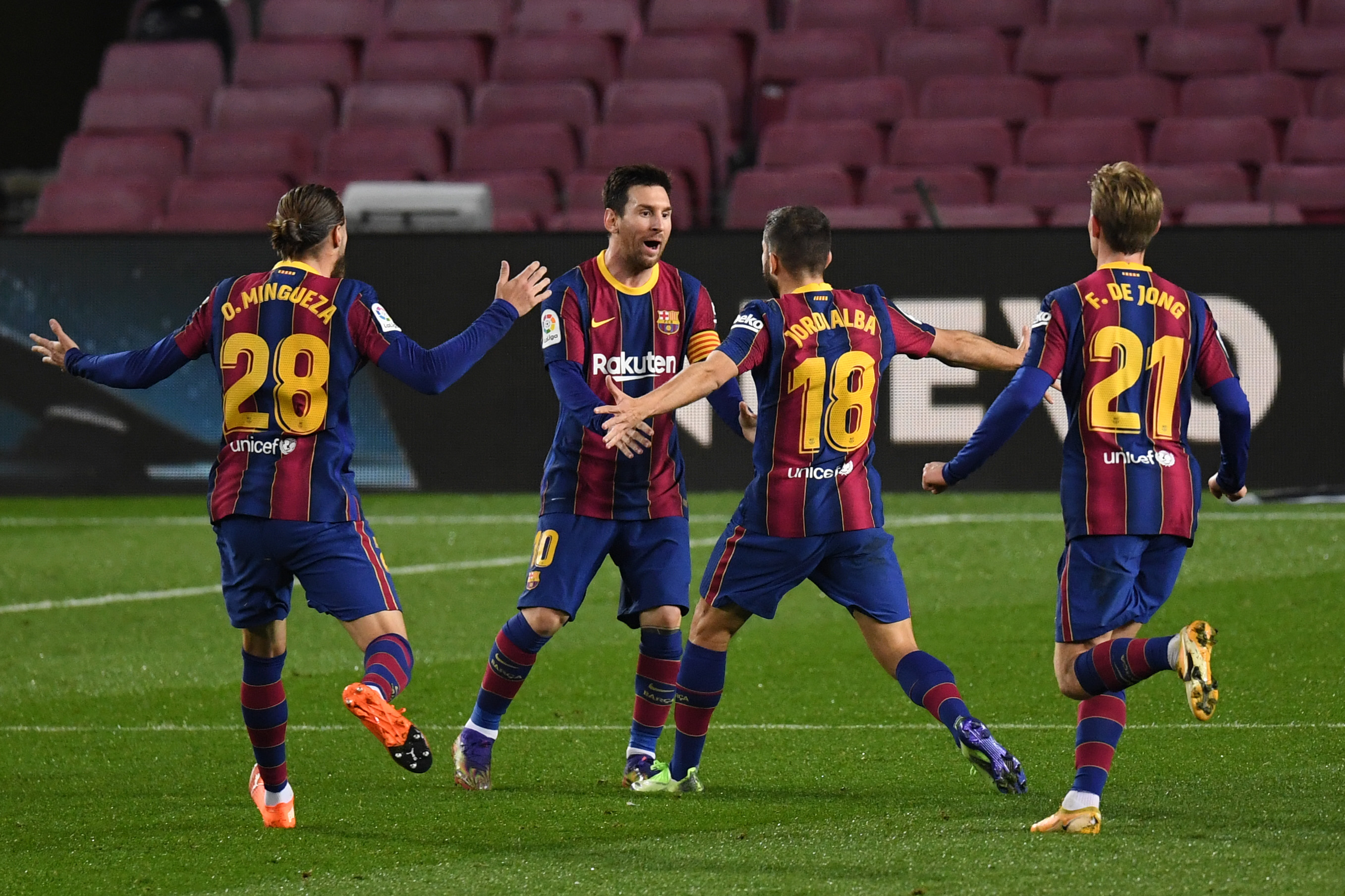 El nivel demostrado por Lionel Messi tiene a los catalanes como candidatos al título, algo impensado cuando comenzó la temporada. (Foto: Getty)