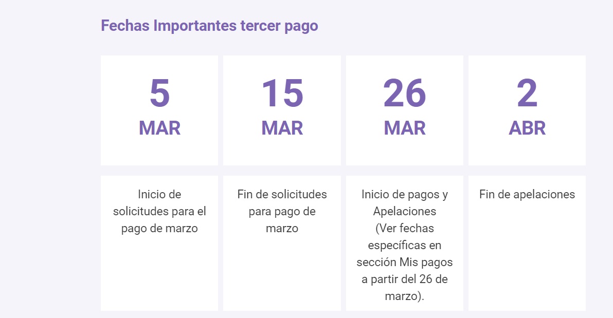 Estas son las fechas que contempla el proceso del IFE y Bono Covid de marzo. Foto: Ingresofamiliardeemergencia.cl