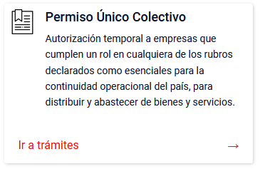 Comisaría Virtual:     Permiso Único Colectivo