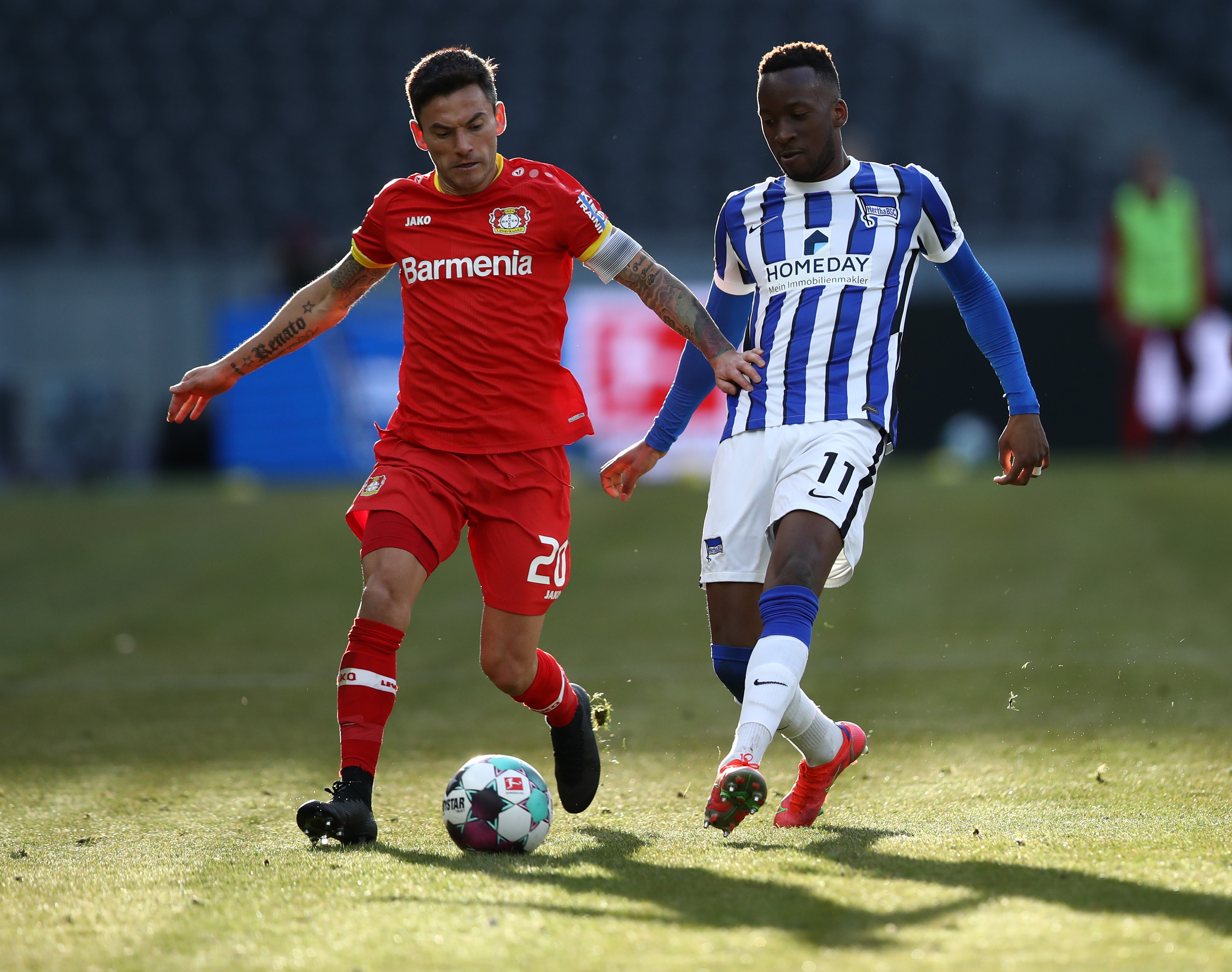 De manera inapelable, el Lverkusen cayó 3-0 frente al Hertha Berlín. (Foto: Getty)