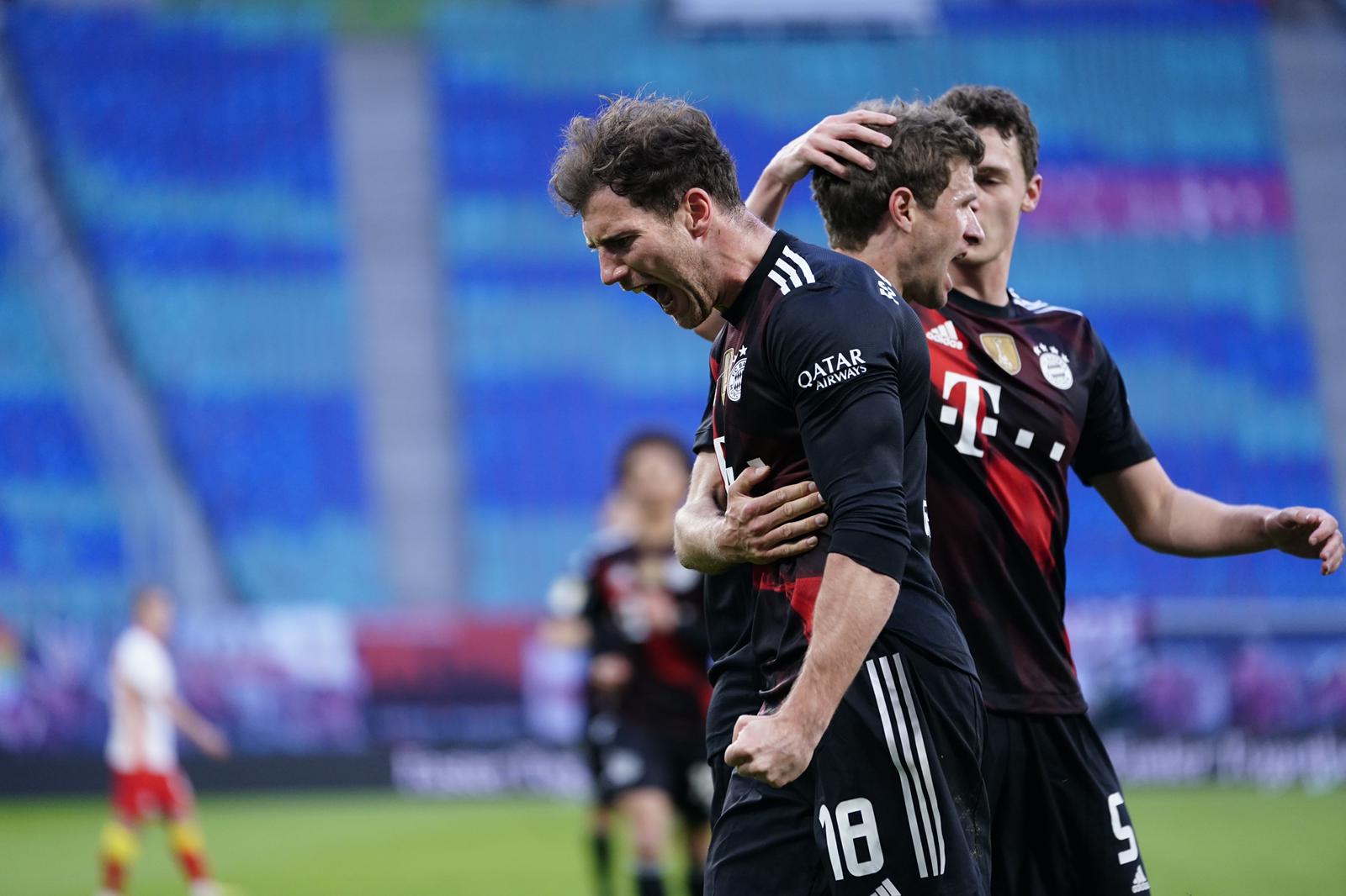 Leon Goretzka anotó el gol del triunfo para el Bayern Múnich ante RB Leipzig. Foto: Getty Images