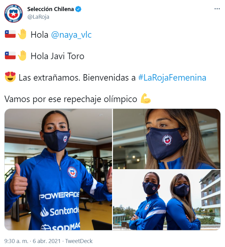 Llegada de las últimas jugadoras de La Roja femenina