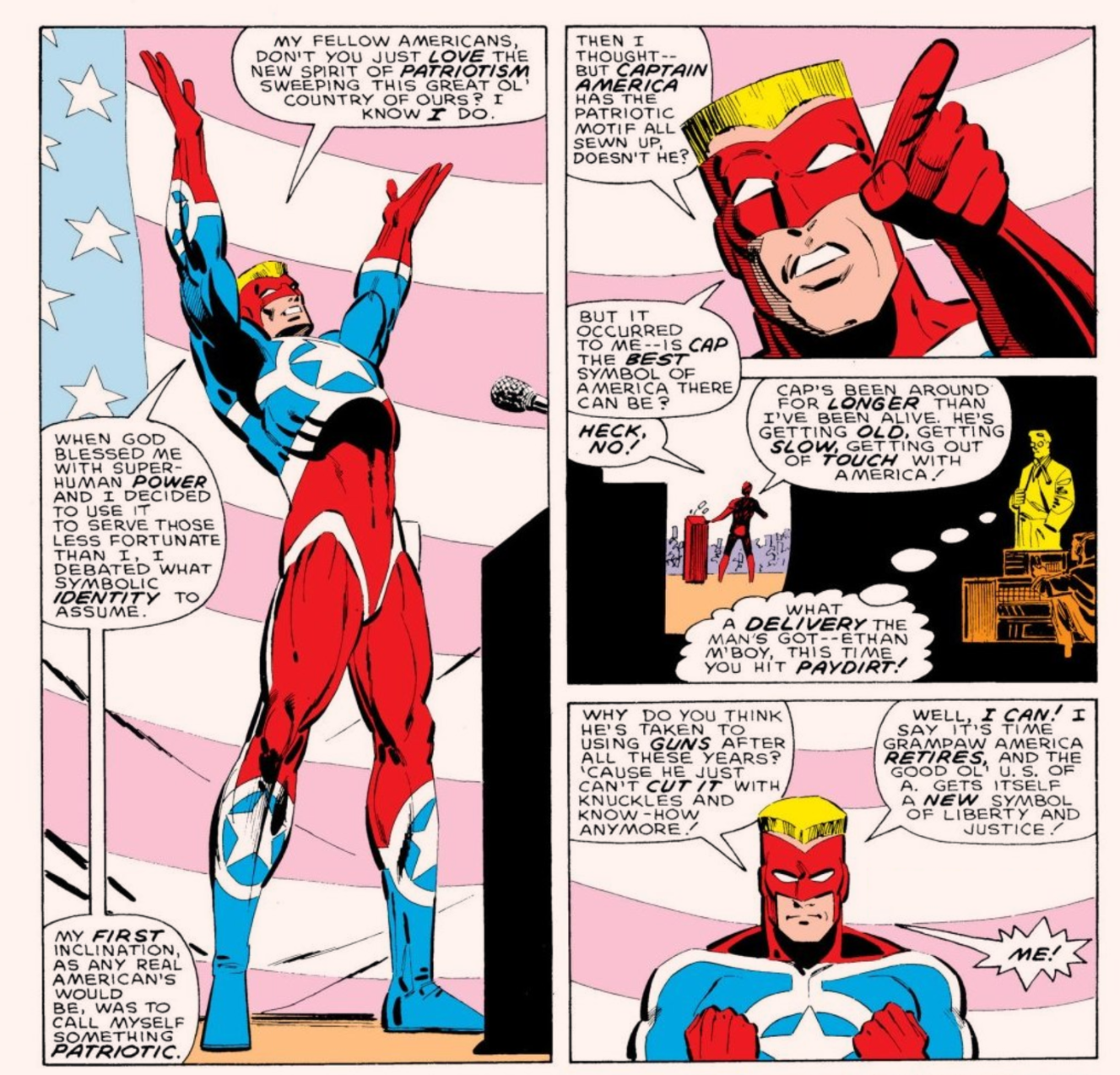 &quot;The Falcon and The Winter Soldier&quot;: John Walker como Super Patriota, en los cómics del Capitán América.