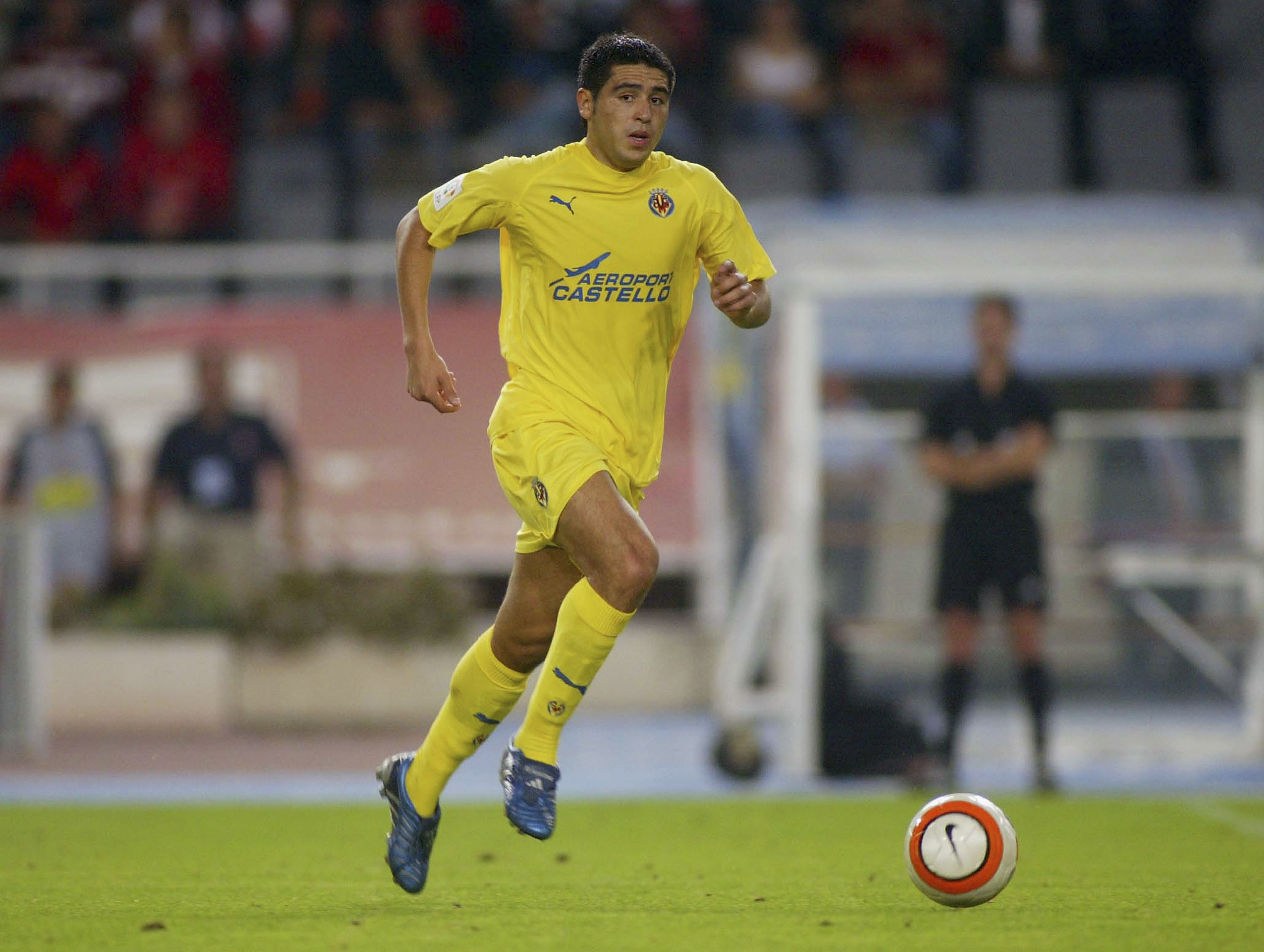 Juan Román Riquelme en el Villarreal donde tuvo graves problemas con Manuel Pellegrini (Getty Images)