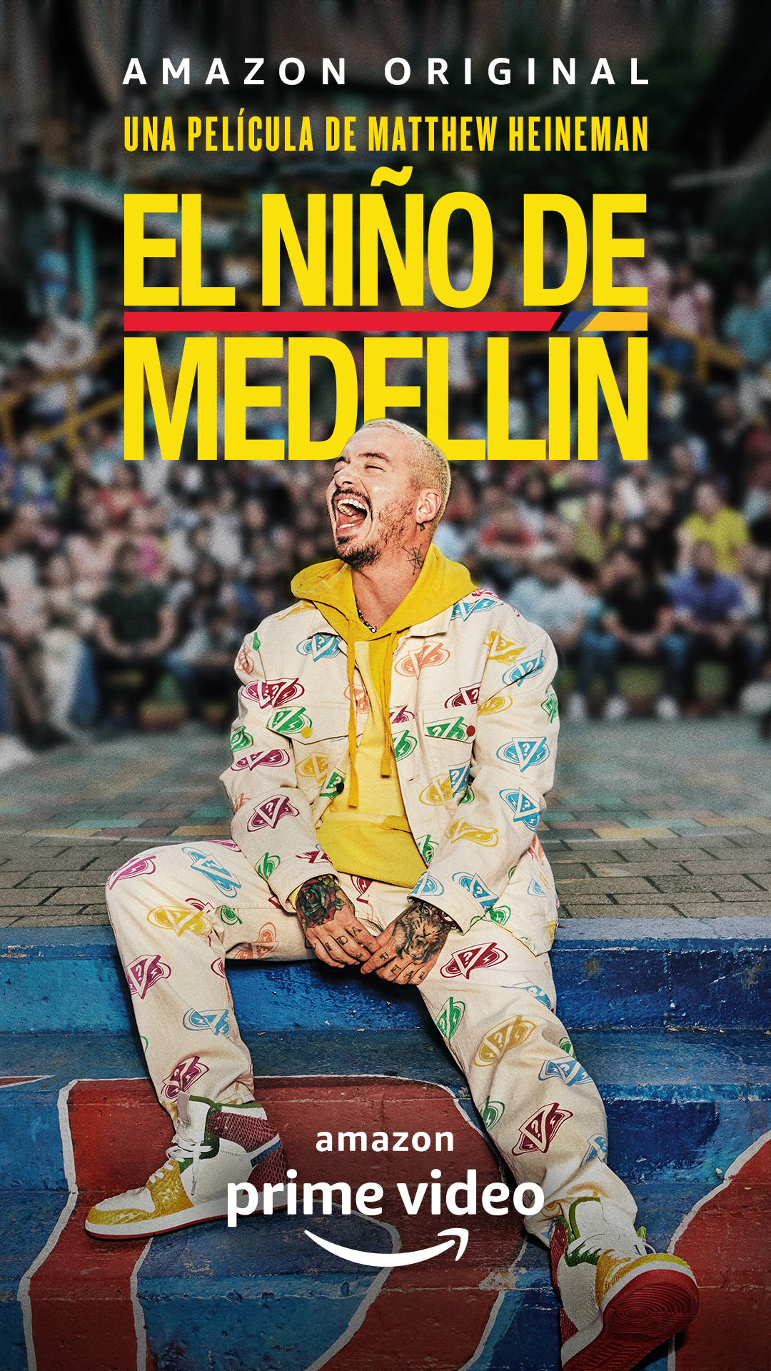 Afiche oficial de &quot;El Niño de Medellín&quot;, el documental sobre J Balvin.