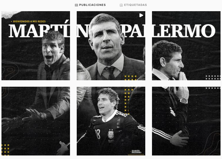 La presentación de Martín Palermo en Instagram.
