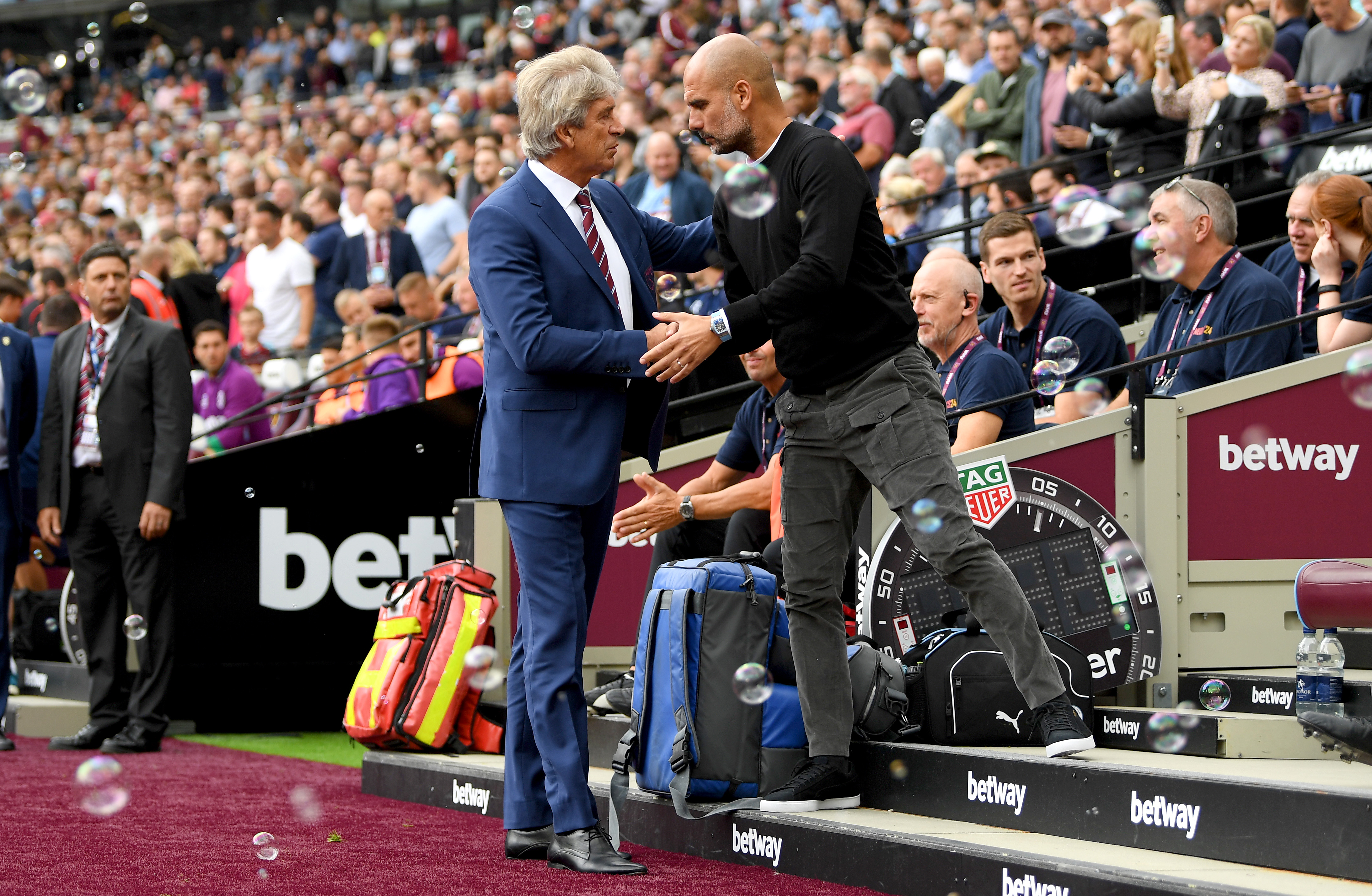 Pellegrini y Pep Guardiola, los únicos que han llevado al Manchester City hasta semifinales de la Champions League. Foto: Getty Images