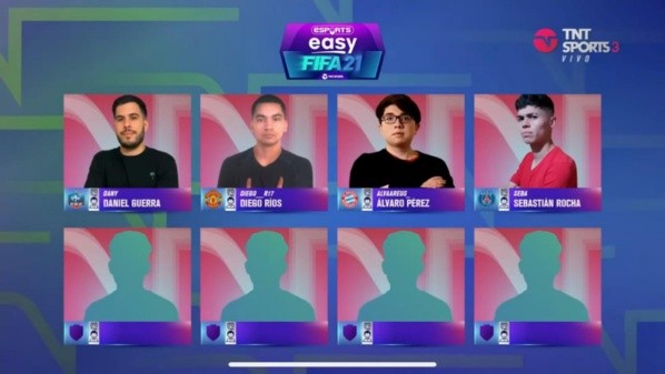 Varias emociones y sorpresas, con grandes rivales, así se vivieron las primeras jornadas del Torneo Easy FIFA 21. | Foto: Captura TNT Sports.